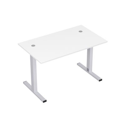 Стиль 2МТ.178 (Белый/Алюминий матовый) Стол рабочий, прямолинейный