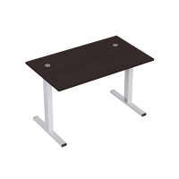 Стиль 2МТ.178 (Венге/Алюминий матовый) Стол рабочий, прямолинейный