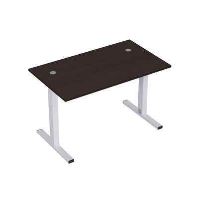 Стиль 2МТ.178 (Венге/Алюминий матовый) Стол рабочий, прямолинейный