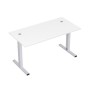 Стиль 2МТ.179 (Белый/Алюминий матовый) Стол рабочий, прямолинейный