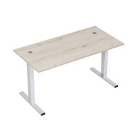 Стиль 2МТ.179 (Сканди/Алюминий матовый) Стол рабочий, прямолинейный