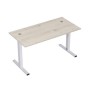 Стиль 2МТ.179 (Сканди/Алюминий матовый) Стол рабочий, прямолинейный