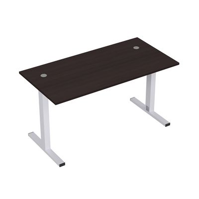 Стиль 2МТ.179 (Венге/Алюминий матовый) Стол рабочий, прямолинейный