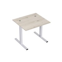Стиль 2МТ.187 (Сканди/Алюминий матовый) Стол рабочий, прямолинейный