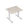 Стиль 2МТ.187 (Сканди/Алюминий матовый) Стол рабочий, прямолинейный