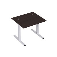 Стиль 2МТ.187 (Венге/Алюминий матовый) Стол рабочий, прямолинейный