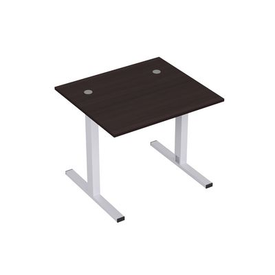 Стиль 2МТ.187 (Венге/Алюминий матовый) Стол рабочий, прямолинейный