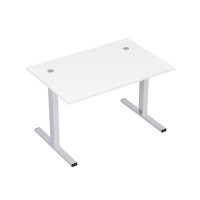 Стиль 2МТ.188  (Белый/Алюминий матовый) Стол рабочий, прямолинейный