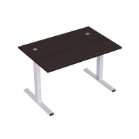 Стиль 2МТ.188  (Венге/Алюминий матовый) Стол рабочий, прямолинейный