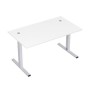 Стиль 2МТ.189 (Белый/Алюминий матовый) Стол рабочий, прямолинейный