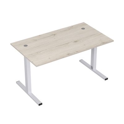 Стиль 2МТ.189 (Сканди/Алюминий матовый) Стол рабочий, прямолинейный