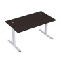 Стиль 2МТ.189 (Венге/Алюминий матовый) Стол рабочий, прямолинейный