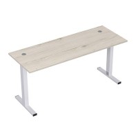 Стиль 2МТК.064 (Сканди/Алюминий матовый) Стол рабочий, прямолинейный с кабель-каналом