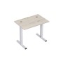 Стиль 2МТК.067  (Сканди/Алюминий матовый) Стол рабочий, прямолинейный с кабель-каналом