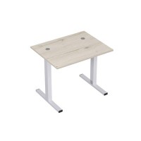 Стиль 2МТК.077 (Сканди/Алюминий матовый) Стол рабочий, прямолинейный с кабель-каналом