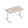 Стиль 2МТК.078  (Сканди/Алюминий матовый) Стол рабочий, прямолинейный с кабель-каналом