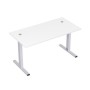 Стиль 2МТК.079 (Белый/Алюминий матовый) Стол рабочий, прямолинейный с кабель-каналом