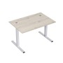 Стиль 2МТК.088  (Сканди/Алюминий матовый) Стол рабочий, прямолинейный с кабель-каналом