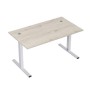 Стиль 2МТК.089  (Сканди/Алюминий матовый) Стол рабочий, прямолинейный с кабель-каналом