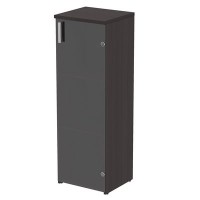 Стиль 2П.015.3 (Венге) Пенал для документов средний со стеклом