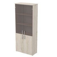 Стиль 2Ш.005.3 (Сканди) Шкаф для документов высокий со стеклом