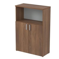 Стиль 2Ш.017.2 (Шамони темный) Шкаф для документов средний