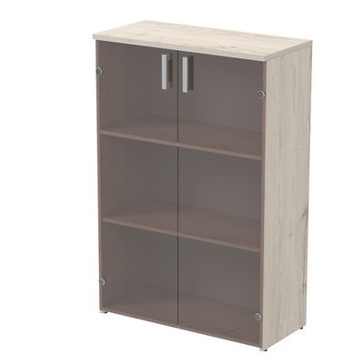 Стиль 2Ш.017.3 (Сканди) Шкаф для документов средний со стеклом