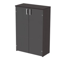 Стиль 2Ш.017.3 (Венге) Шкаф для документов средний со стеклом