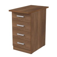 Стиль 2ТЗ.002.1 (Шамони темный) Тумба приставная с замком и топом