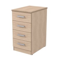 Стиль 2ТЗ.002.2 (Дуб) Тумба приставная с замком и топом