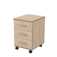 Стиль 2ТЗ.004 (Дуб) Тумба подкатная с замком