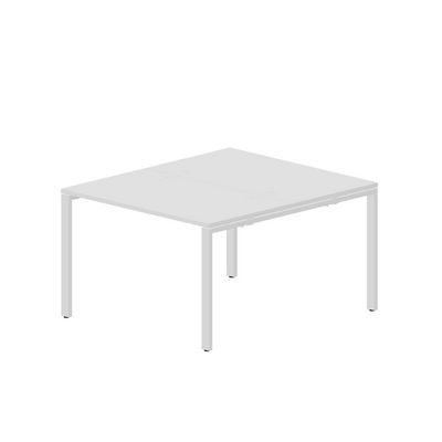 Strike STN2TG127 BLBL (Белый/Белый) Составной стол на 2 рабочих места, 4 громмета