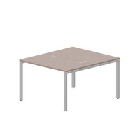 Strike STN2TG127 TRAL (Тортора/Алюминий) Составной стол на 2 рабочих места, 4 громмета