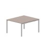 Strike STN2TG127 TRAL (Тортора/Алюминий) Составной стол на 2 рабочих места, 4 громмета