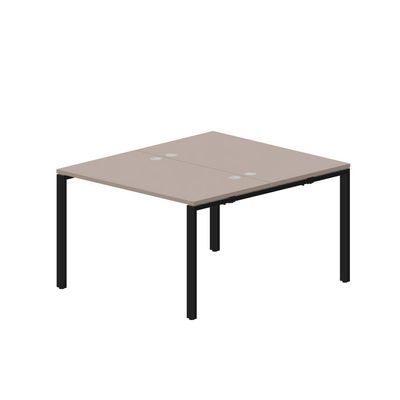 Strike STN2TG127 TRNR (Тортора/Черный) Составной стол на 2 рабочих места, 4 громмета