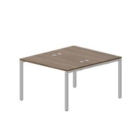 Strike STN2TG127 WNBL (Орех/Белый) Составной стол на 2 рабочих места, 4 громмета