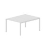 Strike STN2TG128 BLBL (Белый/Белый) Составной стол на 2 рабочих места, 4 громмета