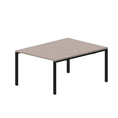 Strike STN2TG128 TRNR (Тортора/Черный) Составной стол на 2 рабочих места, 4 громмета