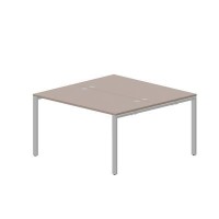 Strike STN2TG147 TRAL (Тортора/Алюминий) Составной стол на 2 рабочих места, 4 громмета