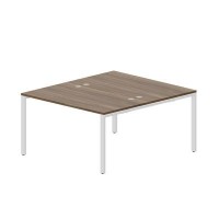 Strike STN2TG148 WNBL (Орех/Белый) Составной стол на 2 рабочих места, 4 громмета