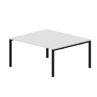 Strike STN2TG167 BLNR (Белый/Черный) Составной стол на 2 рабочих места, 4 громмета