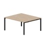Strike STN2TG167 OWNR (Светлый дуб/Черный) Составной стол на 2 рабочих места, 4 громмета