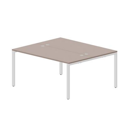 Strike STN2TG167 TRBL (Тортора/Белый) Составной стол на 2 рабочих места, 4 громмета