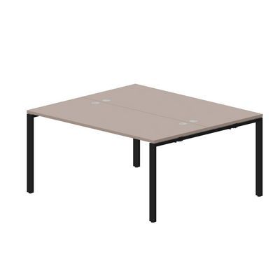 Strike STN2TG167 TRNR (Тортора/Черный) Составной стол на 2 рабочих места, 4 громмета