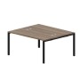 Страйк STN2TG167 WDNR (Орех браун/Черный) Составной стол на 2 рабочих места, 4 громмета
