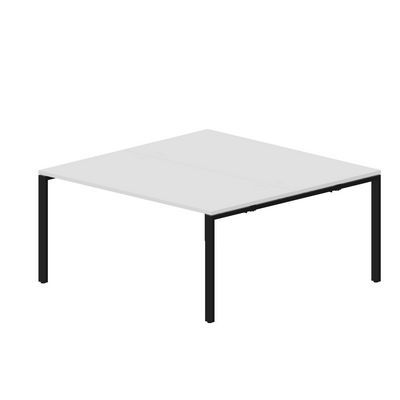 Strike STN2TG168 BLNR (Белый/Черный) Составной стол на 2 рабочих места, 4 громмета