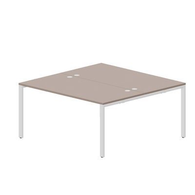 Strike STN2TG168 TRBL (Тортора/Белый) Составной стол на 2 рабочих места, 4 громмета