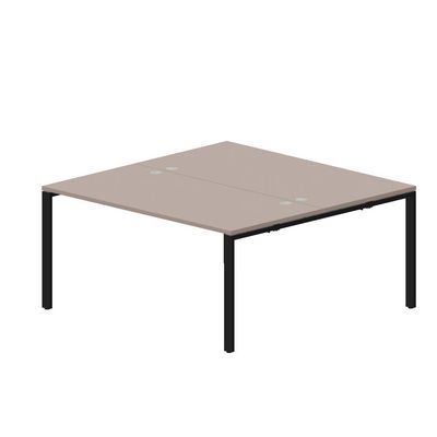 Strike STN2TG168 TRNR (Тортора/Черный) Составной стол на 2 рабочих места, 4 громмета