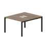 Strike STN2TL127 WNNR (Орех/Черный) Составной стол на 2 рабочих места, 2 металлических аутлета