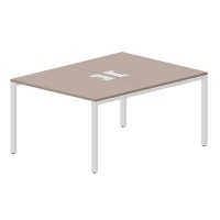 Strike STN2TL128 TRBL (Тортора/Белый) Составной стол на 2 рабочих места, 2 металлических аутлета